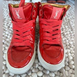 YSL Red Hightops